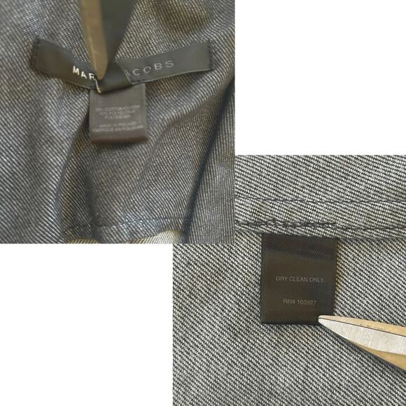 Marc Jacobs Dark Denim Fitted Blazer/Jacket, Size 6 MINT. - Picture 8 of 11